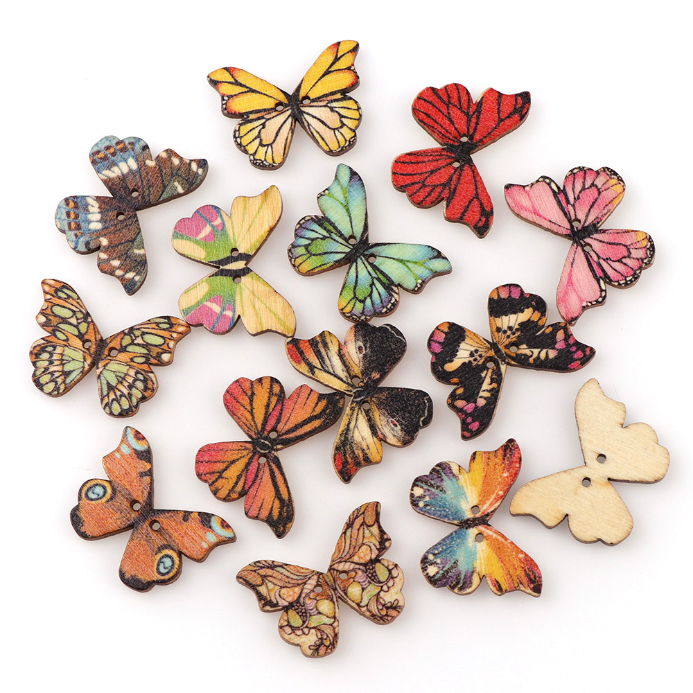 50 boutons papillon en bois de - Crystal Mesh Fabric avis et prix