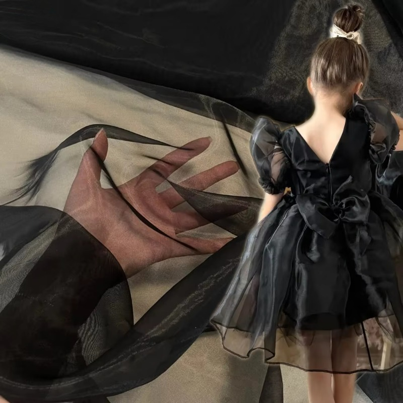 Tissu en organza noir cristal  - Crystal Mesh Fabric avis et prix