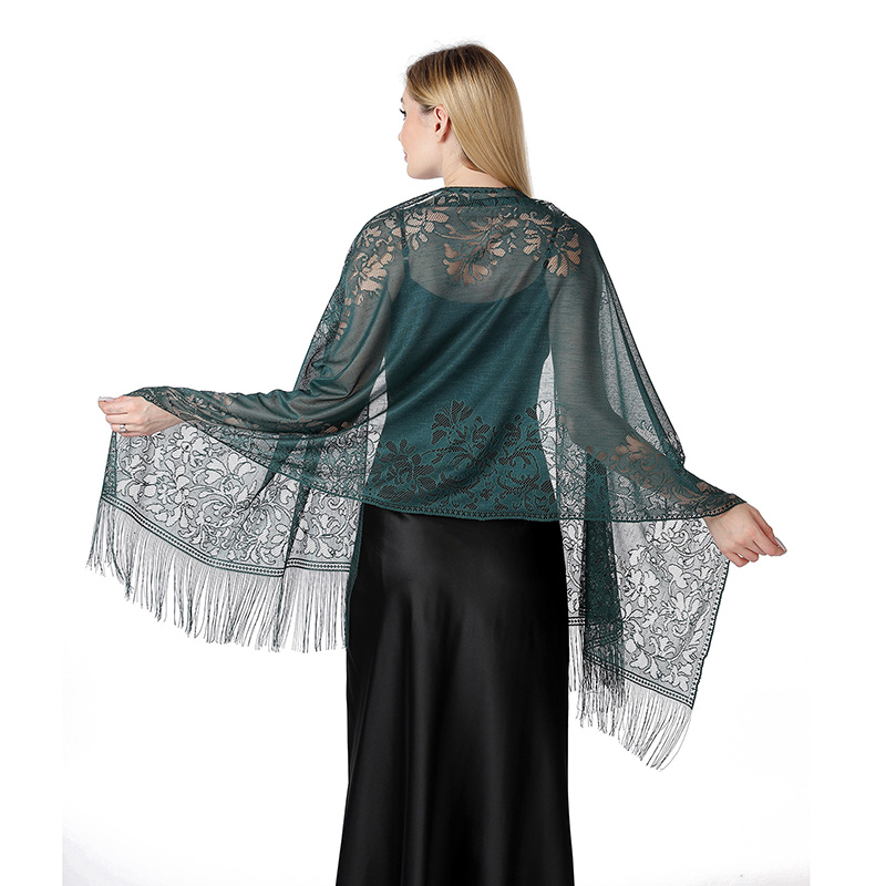 Longue robe coréenne à fleurs  - Elastic Lace Trim avis et prix