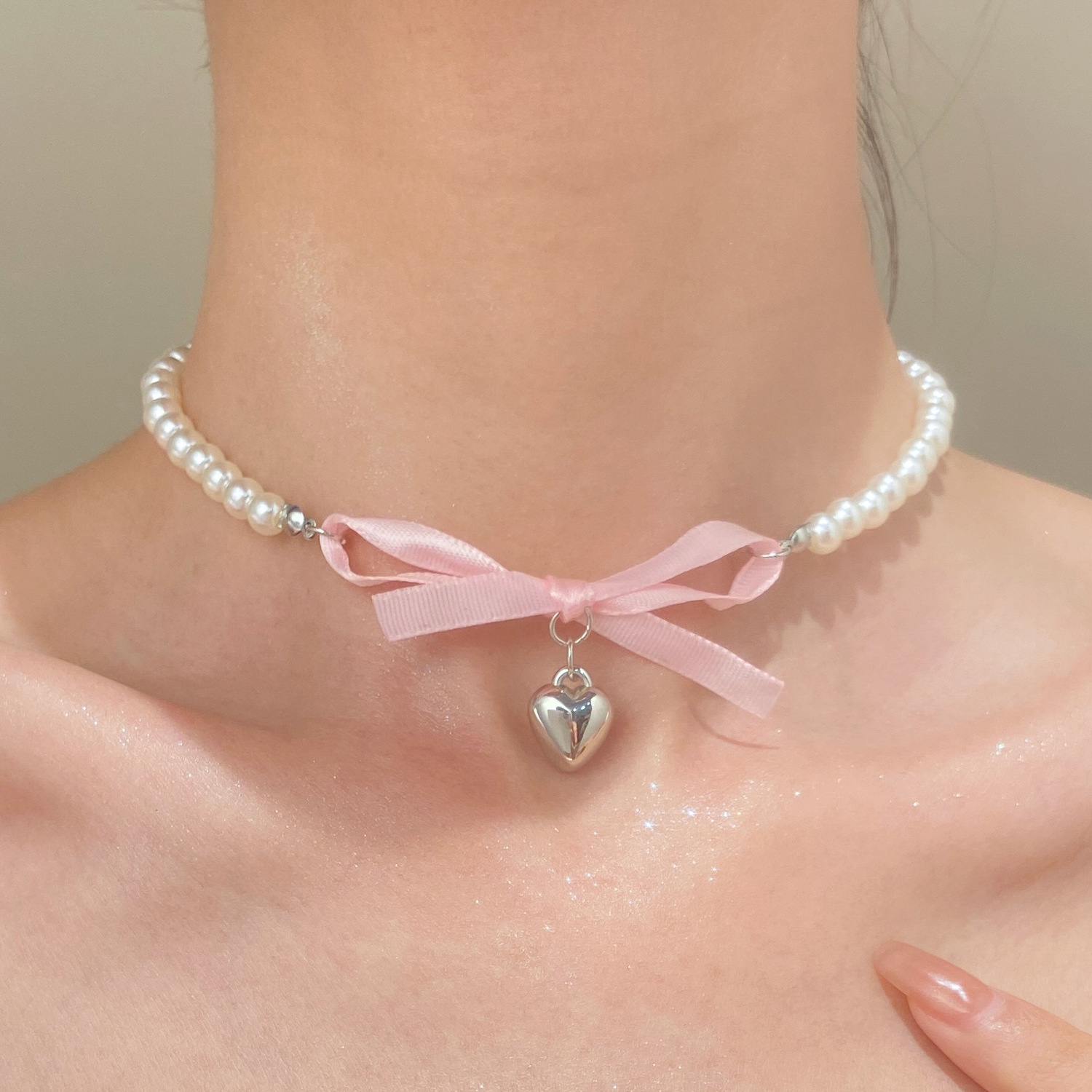 Collier de perles avec pendent - Elastic Lace Trim avis et prix