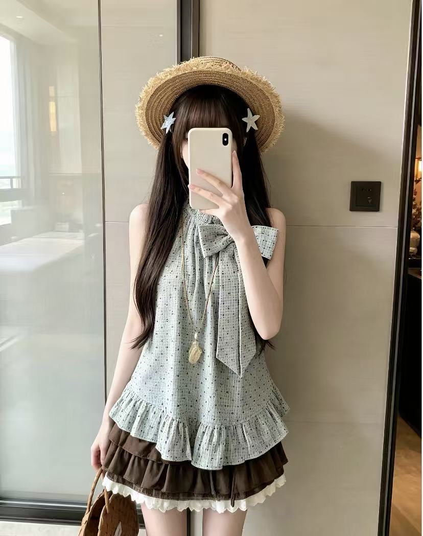 Elastic Lace Trim - Ensemble 2 pièces Sweeti vintage japonais