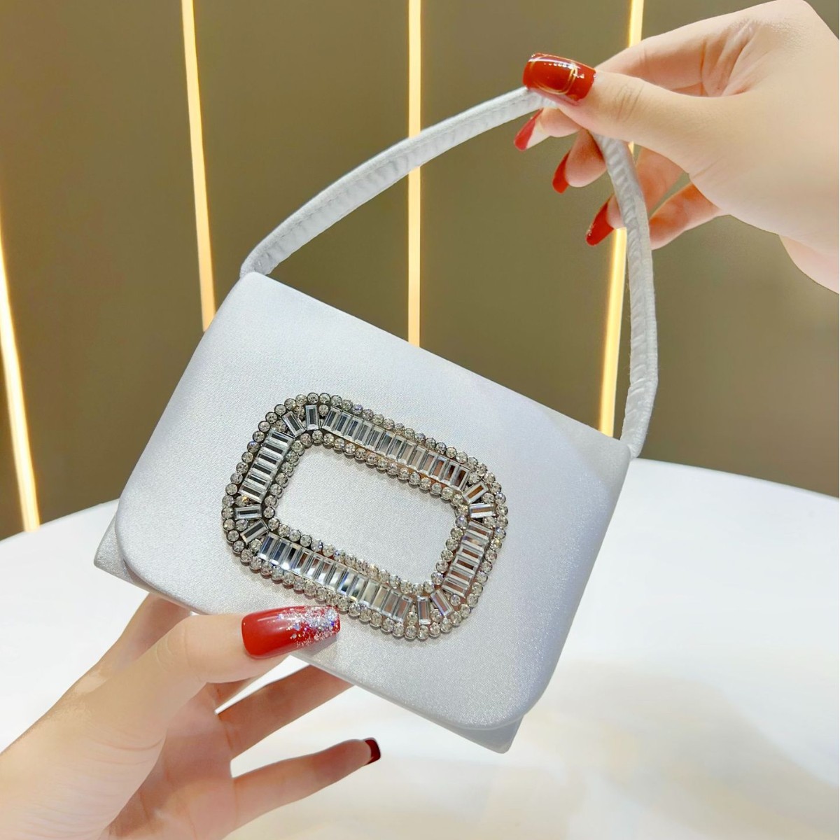 Mini sac à main carré de luxe  - Tassel Fringe Trim avis et prix