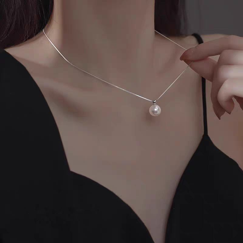 Collier de perles en argent St - Pearl Trim Chain avis et prix