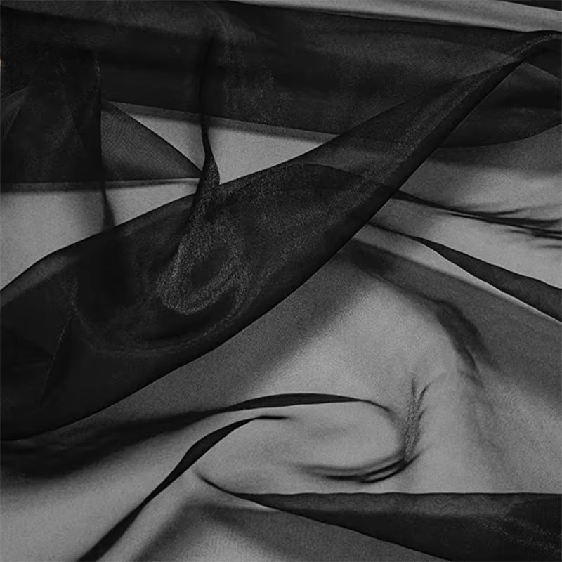 Tissu en organza noir cristal  - Crystal Mesh Fabric avis et prix