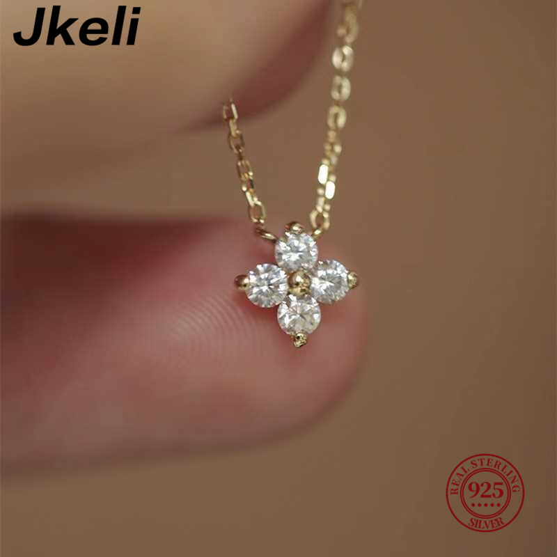 Jkeli, collier fin en argent s - Pearl Trim Chain avis et prix