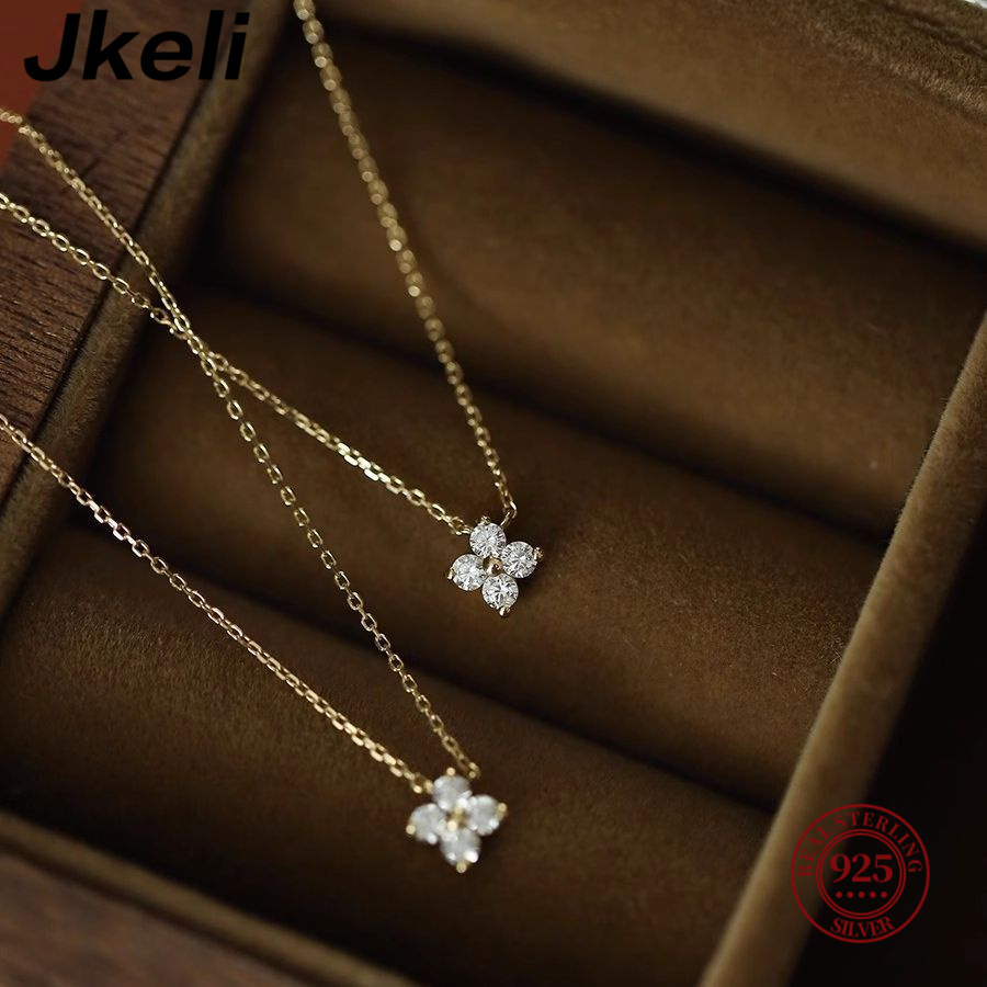 Jkeli, collier fin en argent s - Pearl Trim Chain avis et prix